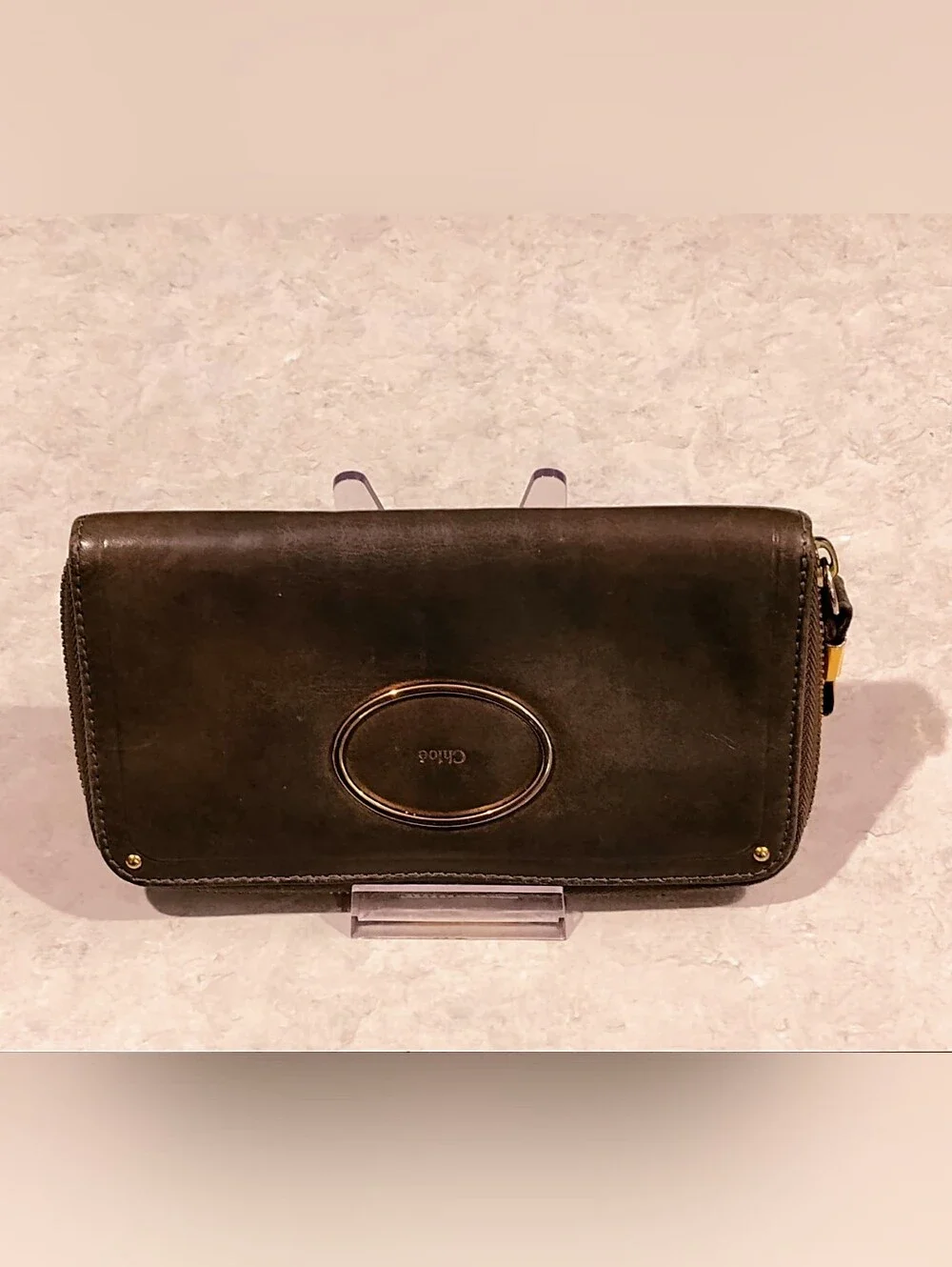 Chloé Victoria Round Long Wallet Authentic